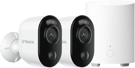 Reolink 4K Solar WLAN Sicherheits-Bundle: Argus 3 Ultra Akku Außenkamera mit Solarpanel + Home Hub Mini, Lokaler Speicher, Dual-Band WLAN, Verschlüsselt