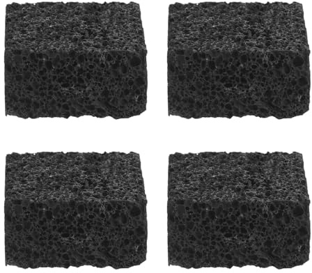 Toyvian 4 Stück Aromatherapie Duftsteine Lavastein 4x4x2cm Schwarz Diffusor für Ätherische Öle Wiederverwendbar Natürlich für Yoga Spa und Reisen