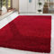 HomebyHome Shaggy Teppich Wohnzimmer 120 x 170 cm - Shaggy Teppich Hochflor Rot Extra Weich und Flauschig - Waschbarer Langflor Teppiche für Schlafzimmer, Küche, Flur - Carpet, Halı, Kilim