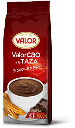 Valor - Valorcao Chocolate a la Taza. Chocolate Valor sin Gluten. Intenso Sabor y Aroma. Cacao en polvo con auténtico sabor del chocolate - 1000 Gramos.