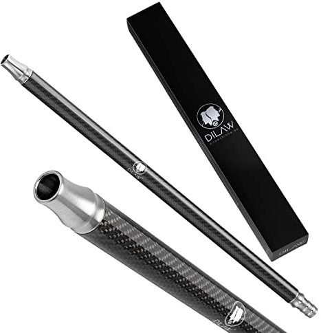 DILAW® Shisha Carbon Mundstück Edelstahl V2A ? Kombinierbar mit Allen handelsüblichen Schläuchen Farbe | Grau