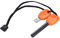 Demeuble Ferro Rod Survival Swedish FireSteel Fire Starter Flint Striker Scraper with Emergency Whistle Orange