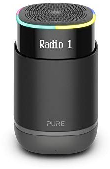 Pure StreamR Portable Wireless Bluetooth Speaker with DAB Digital Radio, Alexa Voice Technology and Bluetooth Streaming - Charcoal