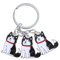 VOSAREA hund anhänger schlüsselanhänger niedlich husky auto schlüsselanhänger welpen tasche handtasche brieftasche charme anhänger rucksack zubehör pet schmuck für hundeliebhaber (schwarz)