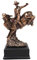 Ebros Rustikale Westernfigur Rodeo Bullreiter Cowboy auf Bucking Bull Statue in galvanisierter Sepia-Bronze-Oberfläche Old World Wild West Rinder Bull Riding Cowboys Accent Figur