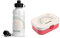 wolga-kreativ Personalisiertes Set Mepal Campus Kinder Vesperbox und Trinkflasche Frühstücksset Regenbogen Herz Lunchbox mit Fächern und Unterteilung als Geschenk Schule und Kindergarten