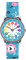 Cander Berlin MNA 1230 B Kinderarmbanduhr Kinderuhr Armbanduhr Mädchen Blumen Lernuhr blau wasserdicht
