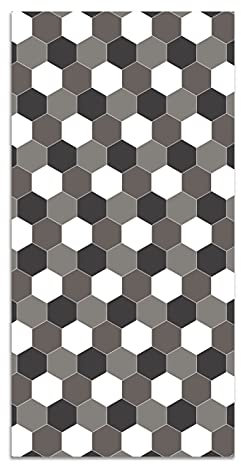 Panorama Alfombra Vinílica Cocina Baño - Modelo Mosaico Hexágonos Tono Gris 60x250 cm - Varios tamaños - Decoración Hogar
