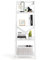 GOPLUS Estantería de escalera de 4 niveles, de madera, para salón, cocina, baño y librería (1, blanco)