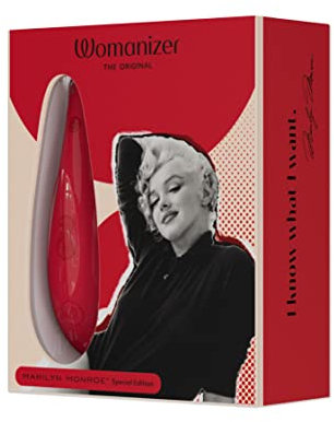 Womanizer x Marilyn Monroe Pleasure Air Toy, Klitoris-Sauger, Klitoris-Vibrator, Stimulator, Wasserdicht, Wiederaufladbar (Vivid Red)