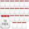 CYEER Lot de 20 petits bocaux en verre avec couvercles de 100 ml, bouteilles à shot avec couvercles, mini bouteilles en verre pour lait, pudding, yaourt pour la fabrication de yaourt, pudding, lait,