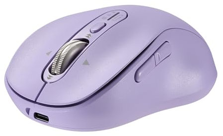 CITLLA L570 Mouse Wireless Bluetooth, Mouse Portatile Ricaricabile con Cavo di Ricarica, Ricevitore USB e Due Bluetooth, Scrollig a 4 Vie per MacBook Air/Pro, iPad, Laptop, Computer (Viola)