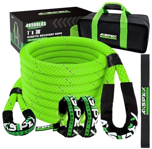 AXSIPEIX 2,5 cm × 9,1 m kinetisches Abschleppseil