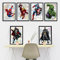 IRONIUM Lot de 6 Affiche Decoration Murale, Photo sur Toile, Décoration Chambre Ado, Sans Cadres, Poster Tableaux pour les Murs, les Portes et Décoration de la Maison (21X30 cm) (A)
