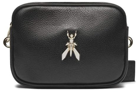 PATRIZIA PEPE Damen-Handtasche Marke, Modell 8B0186L001, aus Leder., Schwarz , Einheitsgröße