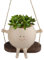 Vasi da fiori sospesi con faccia oscillante, vasi da fiori divertenti, fioriera con faccia, vaso da fiori altalena, vaso da fiori decorativo sospeso per la scuola, il giardino, la camera da letto