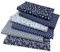aufodara 6 Stück 50 x 80 cm Baumwollstoff Stoffpakete Groß Patchwork Stoffe Baumwolle, Baumwollstoff Meterware, Stoffe zum Nähen, Patchwork Stoffpaket zum Quilten DIY Basteln Handwerken (Dunkelblau)