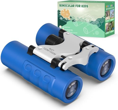 Fernglas für Kinder ab 3-10 Jahre,fernrohr Kinder 8x21 Klein Stoßfestes, Outdoor Spielzeug ab 3-10 Jahre Junge Mädchen, Vogelbeobachtung, Sightseeing, Camping (Dunkelblau)