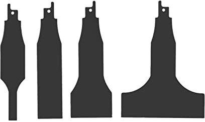 Ensemble de 4 Lames de Grattoir pour Scie Alternative, Outils Multifonctionnels de Nettoyage de Carrelage en Acier à Haute Teneur en Carbone pour le Nettoyage des Carreaux de la