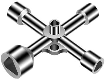 Dreikantschlüssel Mülltonne,Universal Schaltschrankschlüssel,Multifunktionaler Dreieck Schlüssel,Vierkantschlüssel,Universalschlüssel,Schrankenschlüssel,4 Kant Schlüssel Kreuzschlüssel für Klempner