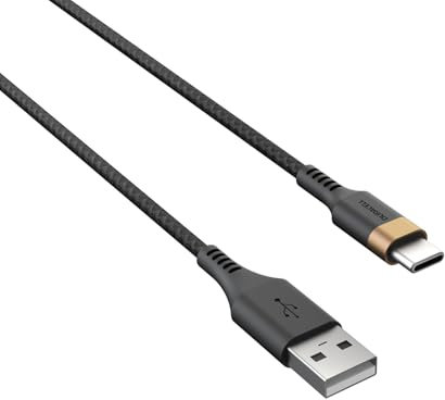DURACELL USB-C to USB-A Charging Cable (5ft/1.5m), Fast Charging Cord, Type C Charger for iPhone 16, iPhone 15, Samsung Galaxy S24, S23, Note20, Google Pixel, iPad Air, Carplay, Tablets, & More(Black)