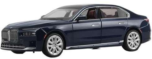 PIPJLCGE Druckgussfahrzeuge Motorfahrzeuge 1:24 für BMW 7er I7 G70 Miniatur-Luxusfahrzeugmodell aus Druckgusslegierung, geeignet zur Sammlung, Fertiges Modellauto (Black)