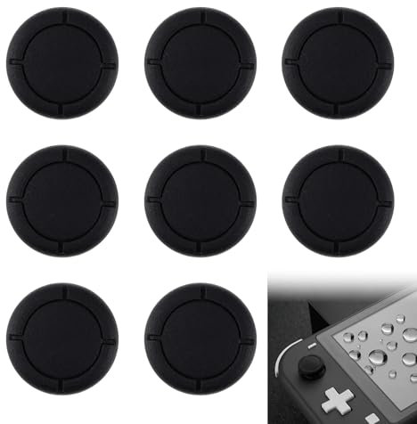 8 Pcs Switch Thumb Grips Replacement Joycon Grip Covers Switch Joystick Caps Thumb Grips for Nintendo Switch Compatible with Switch Lite Oled Joy-Con Controller (Black)