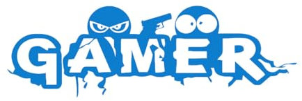 Gamer-Controller-Gaming-Wandaufkleber, Vinyl, für Kinder, Spielzimmer, Jungenzimmer, Wandkunst, Aufkleber, entfernbar, Wanddekoration für Zuhause, klein – 18 x 57 cm