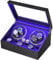 ANWBROAD Uhrenbeweger 4 Uhren+6 extra Speicherplätze Uhrendreher Automatikuhren 4 Drehmodis mit Super Leisem Mabuchi Automatik Uhrenbeweger Watch Winder Uhrendreher Karbonfaser USB-Aufladung JWW002F