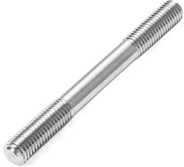 Adaptateur réducteur de filetage, Pas de vis M6 M8 filetage dents bâton vis tige Double tête métrique filetage vis boulons 304 acier inoxydable goujons boulons écrou d'arbre(120mm(1pcs),M6)