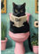 DAERLE Diamond Painting Erwachsene, Lustige schwarze Katze, Diamant Painting Bilder Katze im Badezimmer, 5D Diamond Painting Set für Anfänger, DIY Mosaikherstellung Bastelset für Haus Wanddeko 30x40cm