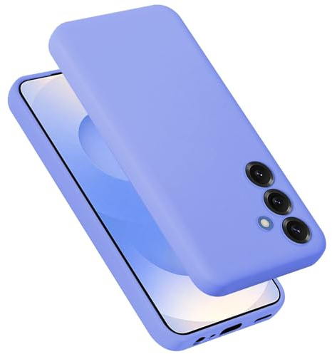 Cadorabo Hülle kompatibel mit Samsung Galaxy S25 Hülle Silikon Handyhülle für Galaxy S25 Case aus flüssigem Silikon- Kratzfeste und stoßfeste dünne TPU Schutzhülle - Liquid HELL LILA