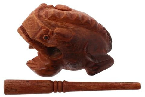 CIMAXIC 1 Set Holz Musikinstrument Musikalischer Frosch Frosch Musikinstrument Holzinstrumente Kleintier Percussion Frosch Kleine Frosch Figur