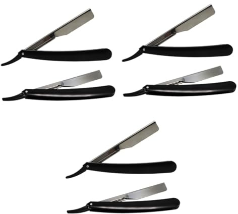 FOMIYES 3 Sätze Sicheres Rasiermesser on Shave Razor Friseur Klapp Falttü Haarrasierer Zum Schneiden Von Haaren Rasierklingen Doppelt Männer Rasierer Handrasierer Black 2 Stück * 3
