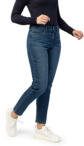 STOOKER Nizza FLEXXI Move Damen 5-Pocket-Jeans Tapered Fit Denim/Jeans clean wash konisch lang