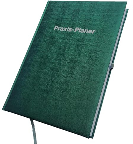 2026 ADINA Praxisplaner A4 1 Tag auf 1 Seite grün-metallic