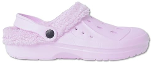 The Essentials Wardrobe Ladies TEW Fleece Lined Clogs - New Lilac - 5