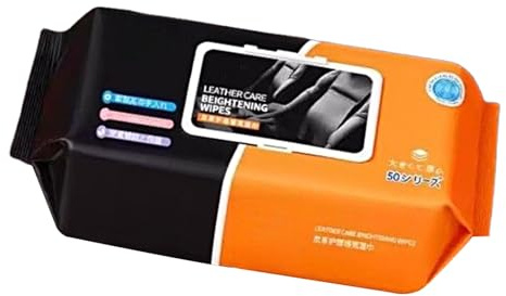 Lingettes nettoyantes pour cuir de voiture – Lingettes pour le nettoyage du cuir, 50 unités après-shampooing pour tissus d'ameublement, lingetes humides pour le nettoyage de voiture, lingttes nettoy