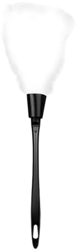 DVOFU Halloween Feather Duster Soft Feathers Cleaning Tool White Cleaning Feather Dust Prop French Maid Accessories for Costumes Halloween and Themed Parties