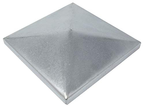 SOTOOLS 3 x Pfostenkappe Pyramide, für Pfosten 100 x 100 mm, Stahl verzinkt | Pyramidenförmige Abdeckkappe zur Pfostenabdeckung.