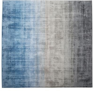 Beliani Teppich Viskose Gradient grau-blau 200x200 cm Modernes Design Ercis