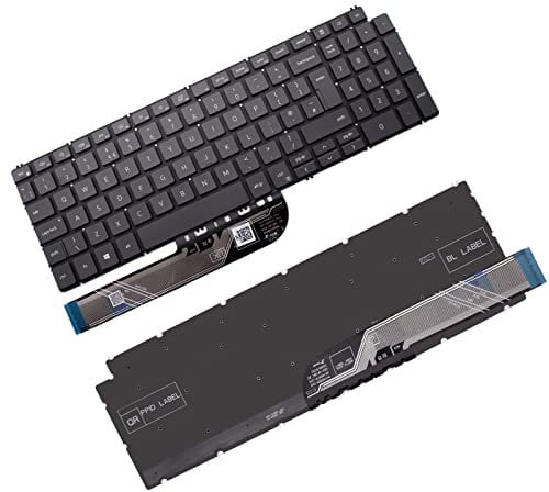 New Backlit UK Layout English Keyboard Replacement for Dell Inspiron 15 7591, Inspiron 15 5594, Inspiron 15 5593, Inspiron 15 7590 Laptop Black Keyboard - Sold By Wikiparts