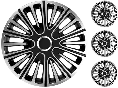 M MOTOS Set 4er Radkappen 16 Zoll - Lachen Sie über Kratzer mit diesen flexiblen, leichten Radkappen 16 Zoll. Einfache Installation, Keine Werkzeuge erforderlich, Schutz vor Verblassen!