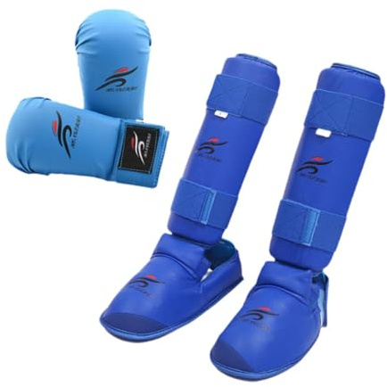 LOVIVER Gants de Boxe Accessoires d'équipement de Karaté pour Sparring Gants Protège-Tibias pour Salle de Grappling Adultes, M