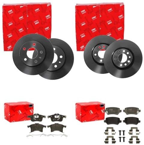 TRW Bremsscheiben + Beläge vorne + hinten passend für Astra H B