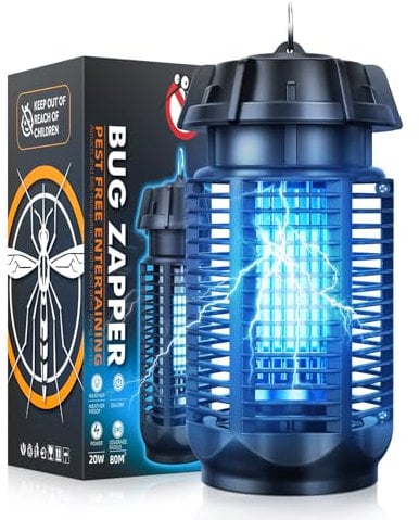 Love begans Insektenvernichter Elektrisch, 20 W UV-Lampe Stark Elektrischer Insektenfalle Mückenlampe,Elektrische Mückenfalle Mückenlampe für Garten Innen und Aussen, Wasserdicht