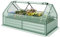 TANGZON Raised Garden Bed with Greenhouse, Galvanised Steel Planter Box Kit with PVC/PE Cover & 2 Roll-Up Windows, Outdoor Vegetable Herb Flower Container Grow Box (Green PE Cover, 180 x 90 x 91cm)