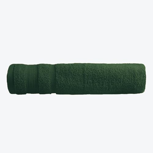 Allure Zero Twist Bath Sheet, Extra Large Bath Towel, 100 x 150cm, 100% Egyptian Cotton (Dark Green)