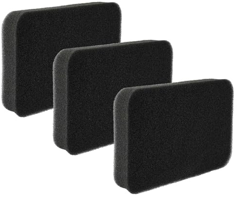 vhbw 3x Staubsaugerfilter Ersatz für Rowenta RS-RT3732 Filter für Staubsauger - Schaumstofffilter Schwarz