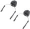 Helmet Rail Adapter 1Pair Headset Helmet Adapter ARC Rail Adaptor Suspension Headphones Bracket Hunting Earmuffs Support Left & Right Side Attachments replacement for Comtac(Black)